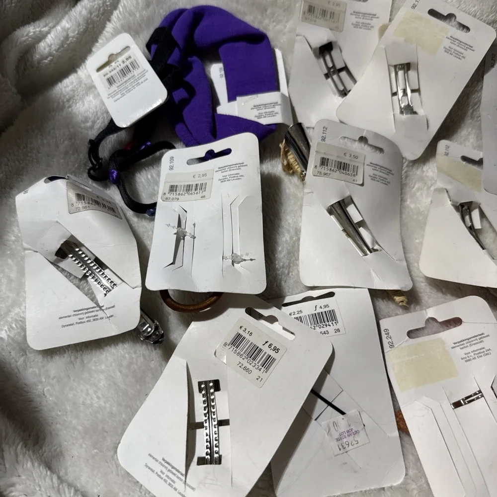 Vintage Y2K NOS Hair Accessories Lot 80s 90s Barrettes Clips Ponytail‎ Retro